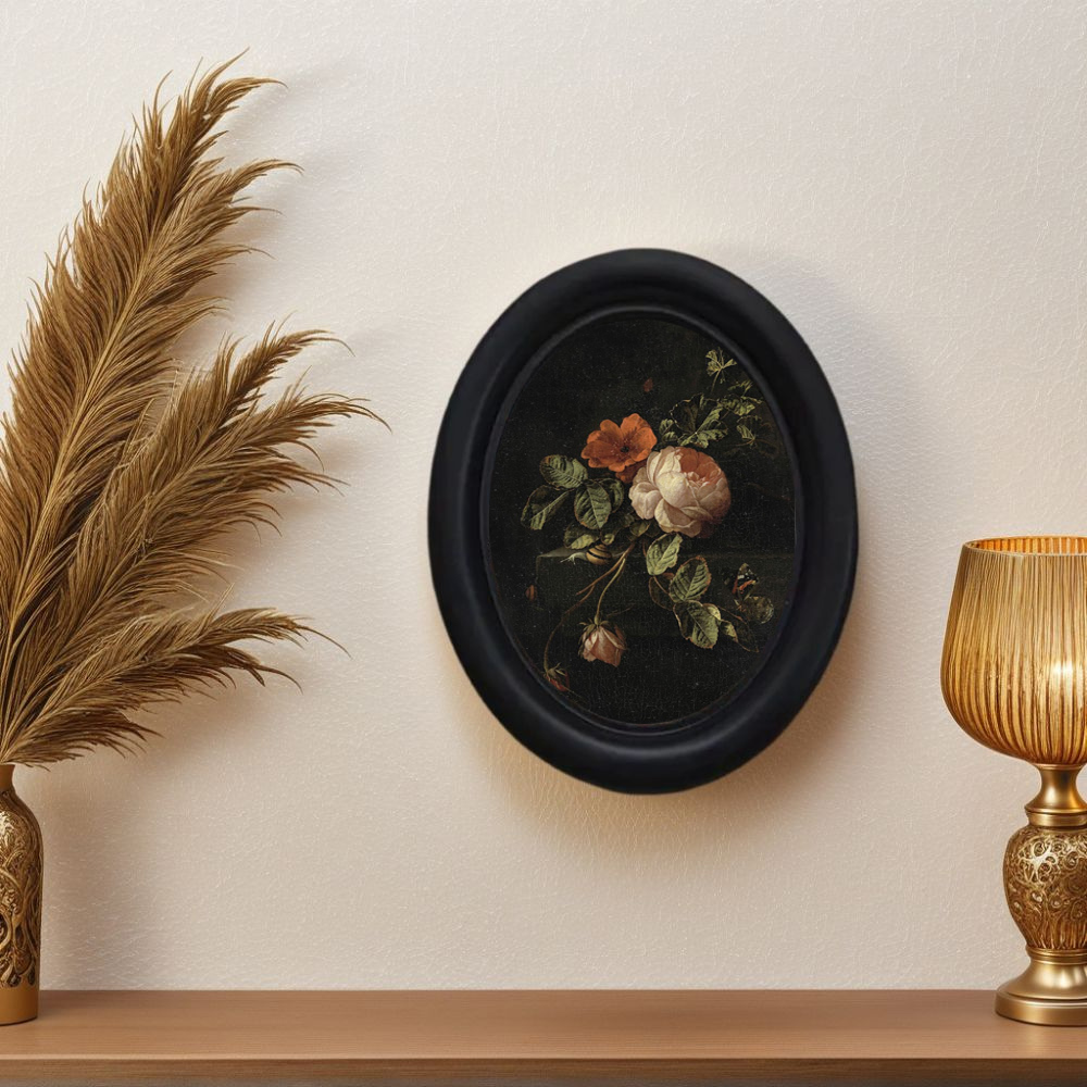 Embroidery Wall Art - Decorazione da parete vintage con fiore
