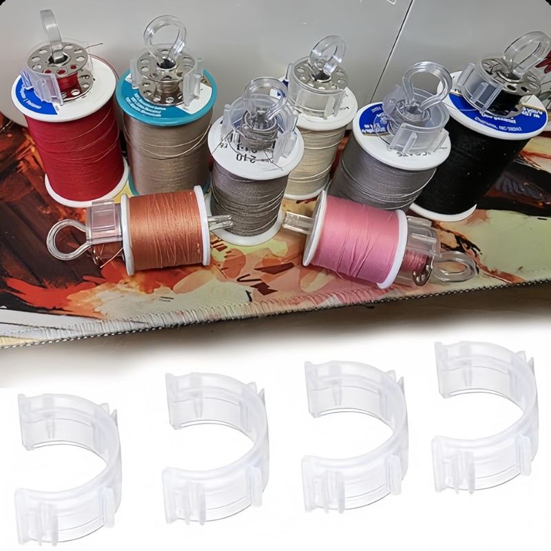 Embroidery Threads - 64 supporti trasparenti per rocchetti, ideali