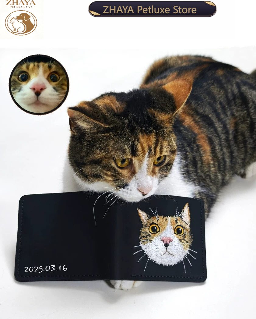 Embroidery Wallet - Portafoglio in Vera Pelle Personalizzato con