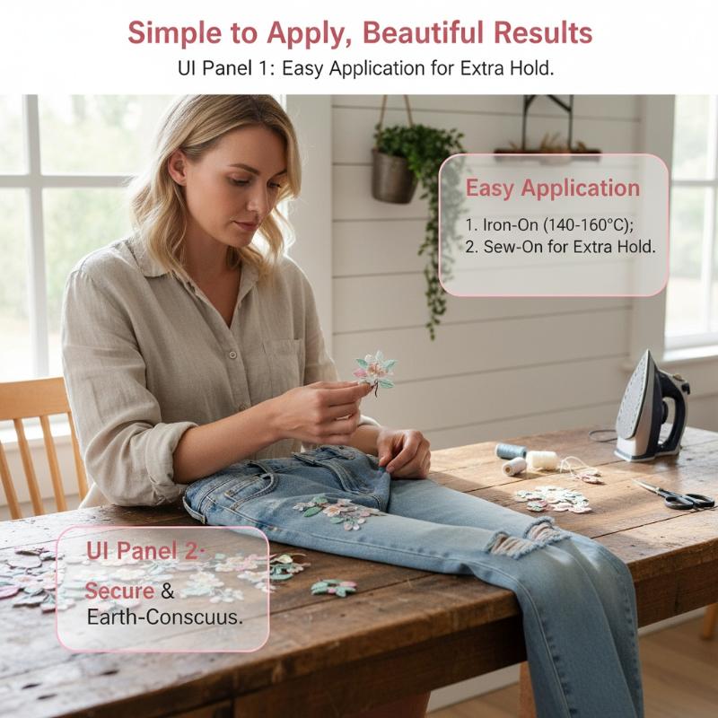 Embroidery Jacket Jeans - 1 Pezzo Patch Ricamato a Forma