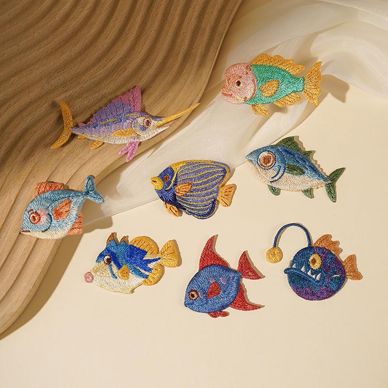 Embroidery Fish - Patch Ricamato Termoadesivo per Bambini con