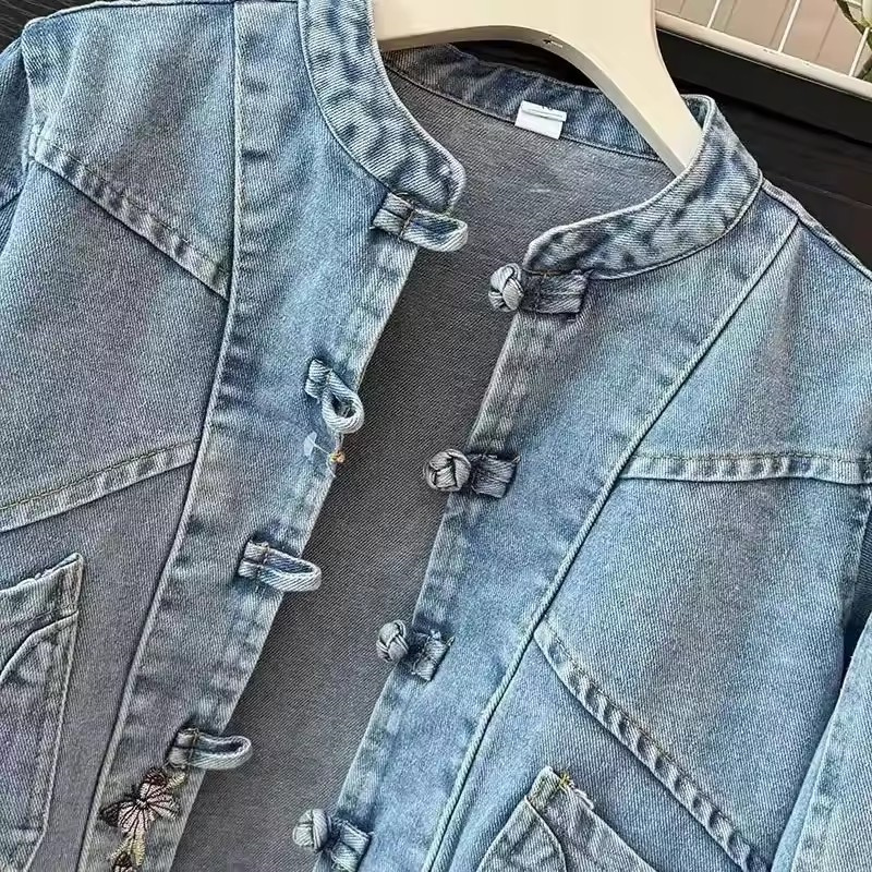 Embroidery Jacket Jeans - 2025 Primavera Autunno New Fashion Giacca