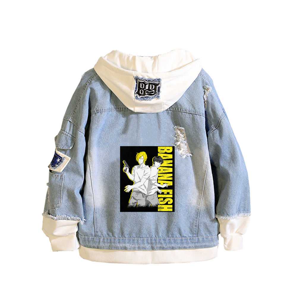 Embroidery Jacket Jeans - BANANA FISH Giacca Demin Anime Jeans