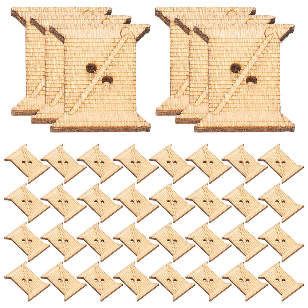 Embroidery Threads - 100 Pezzi Bobine in Legno per