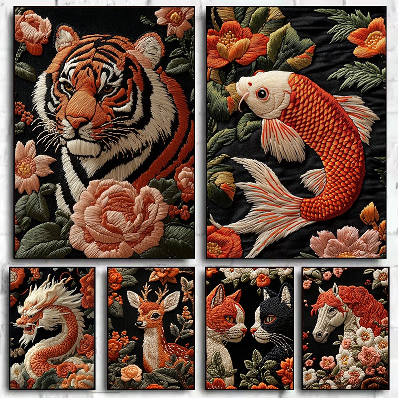 Embroidery Wall Art - 1 Pezzo Poster Artistico in Stile