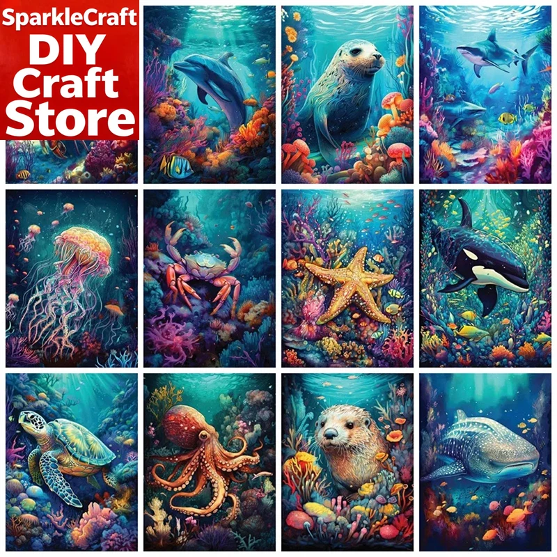 Embroidery Wall Art - Kit di pittura con diamanti quadrati