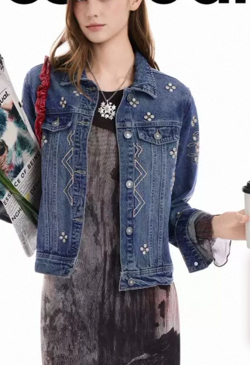 Embroidery Jacket Jeans - Nuova Giacca di Jeans con Ricami
