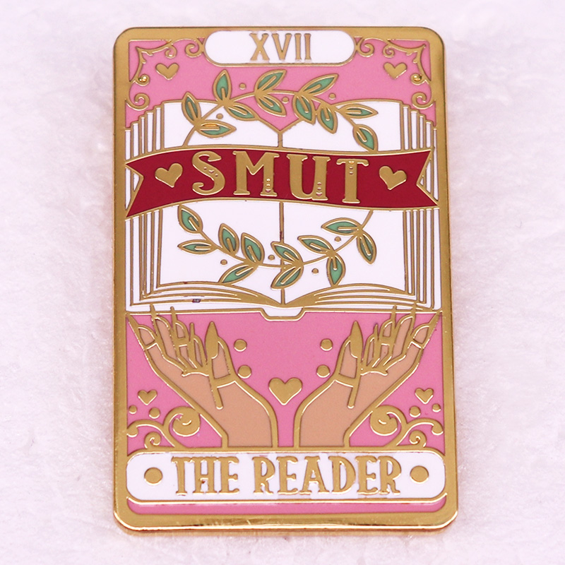Embroidery Wallet - SMUT The Reader Book Spilla smaltata