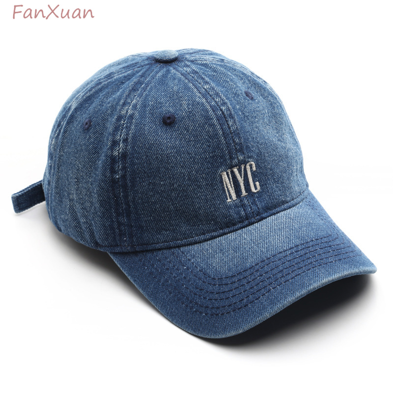 Embroidery Nyc - Berretto da baseball classico in denim