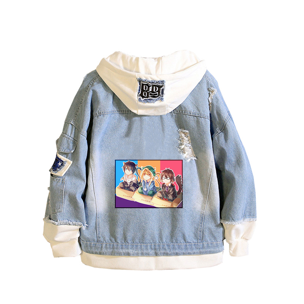 Embroidery Jacket Jeans - Noragami ARAGOTO Stampa Giacca Demin da