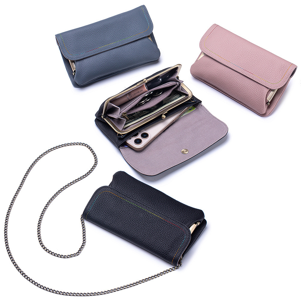 Embroidery Wallet - Borsa a tracolla in vera pelle