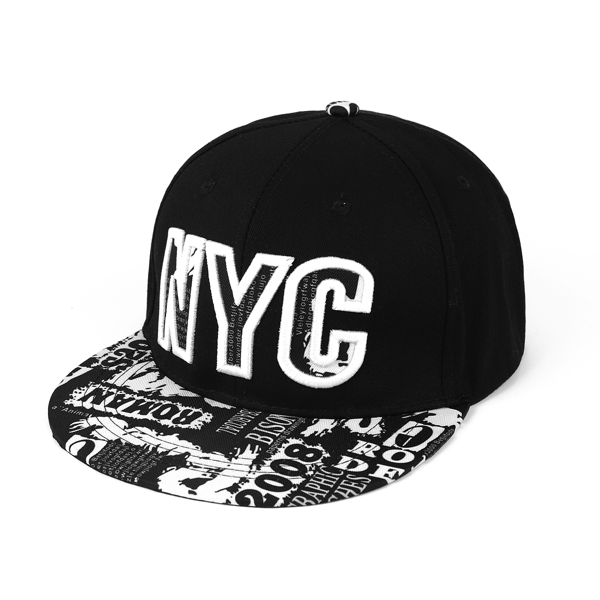 Embroidery Nyc - Cappello con Visiera Piatta Stile Europeo