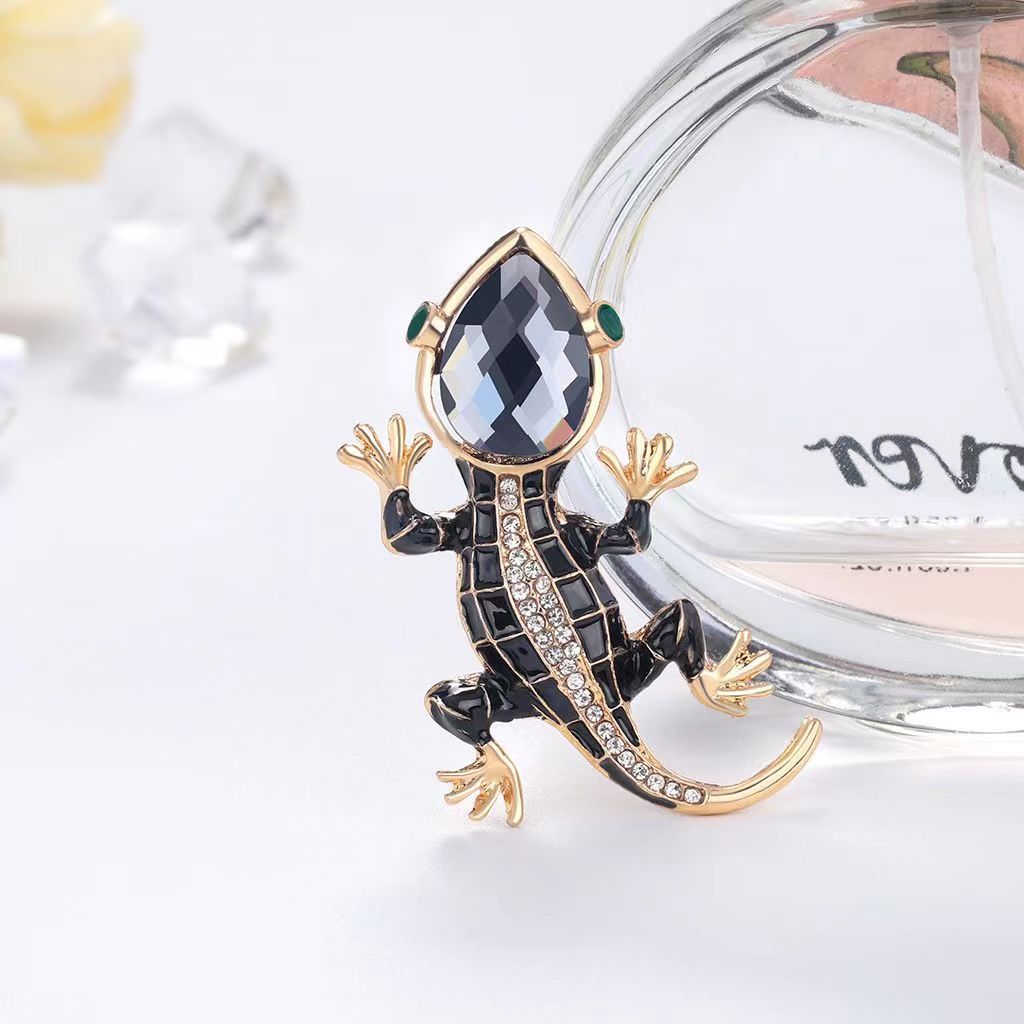 Spilla geco in vetro tempestat - Embroidery Fish recensione e prezzo