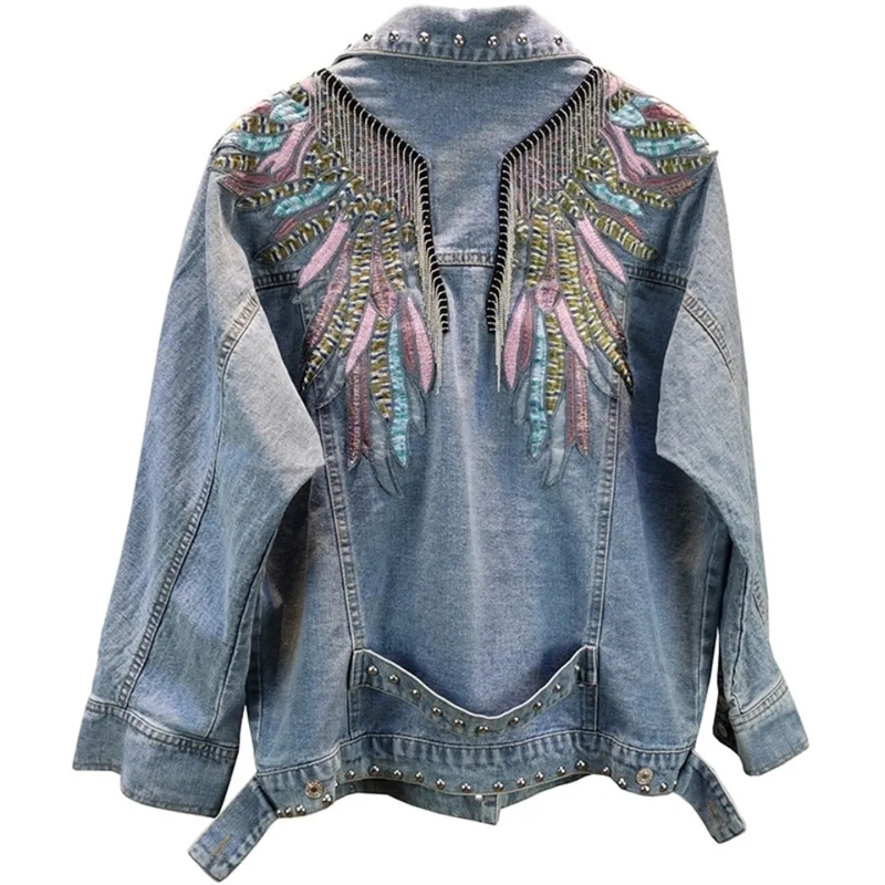 2024 New AutumnFashion Rivet d - Embroidery Jacket Jeans recensione e prezzo