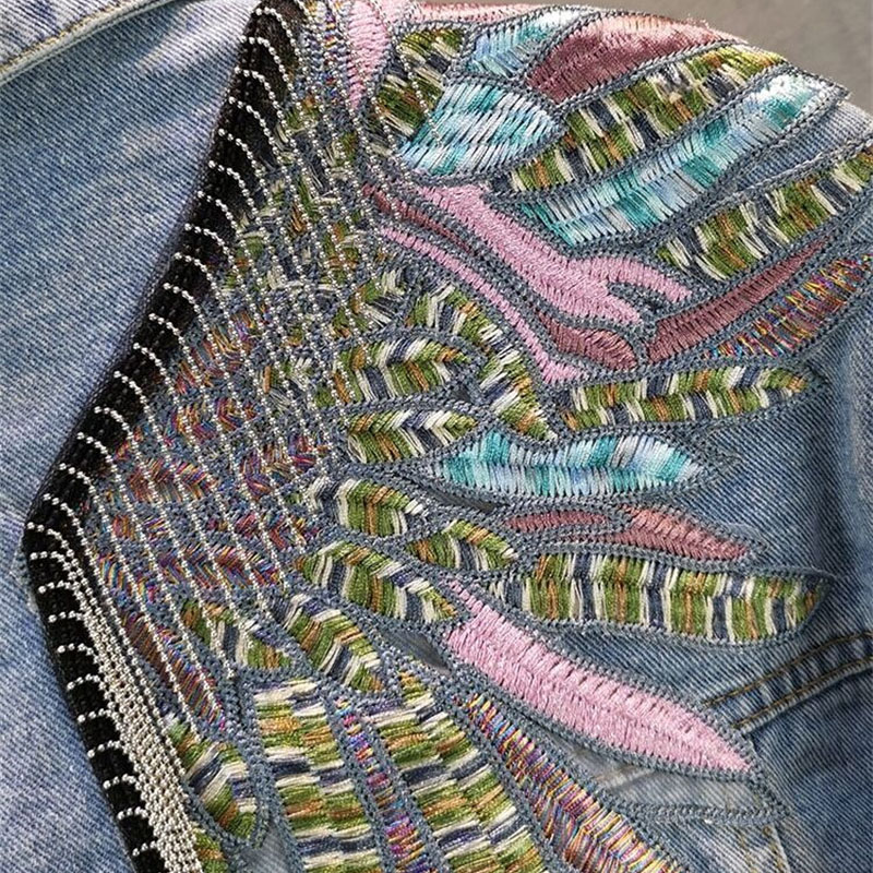 2024 New AutumnFashion Rivet d - Embroidery Jacket Jeans recensione e prezzo