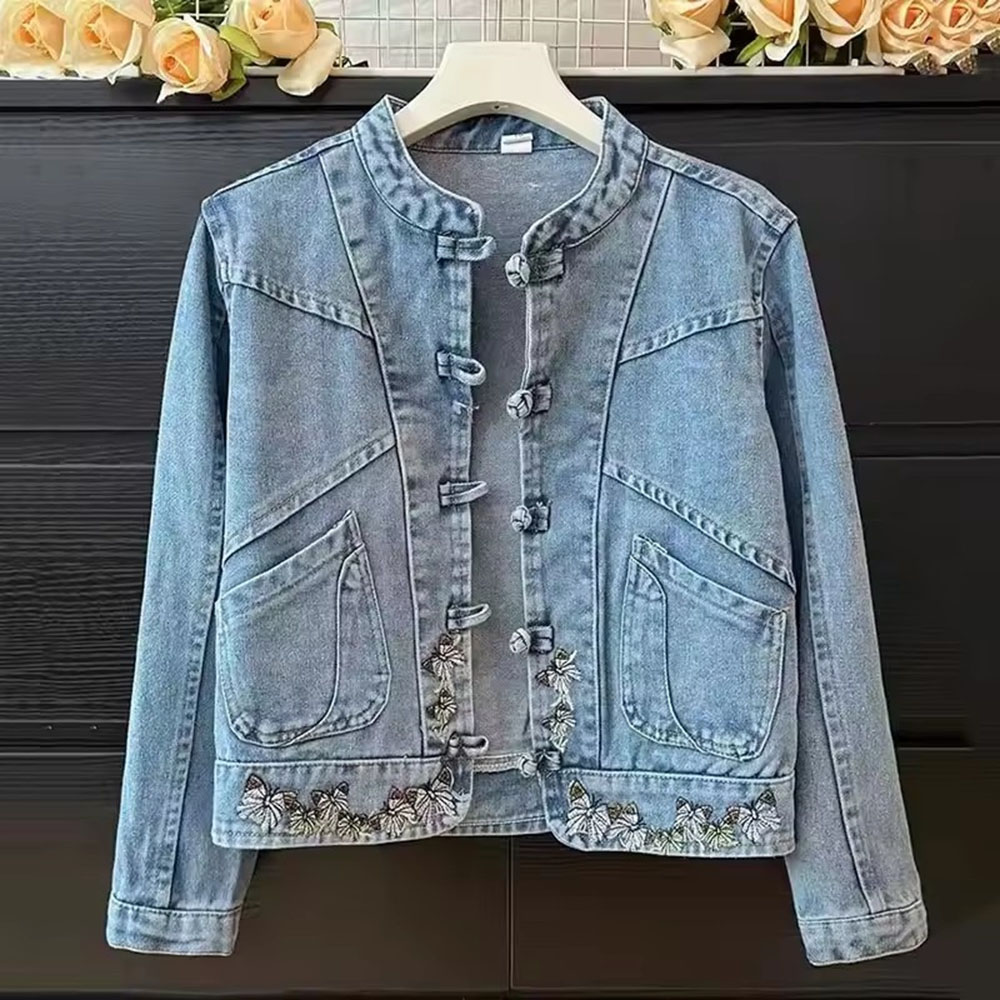 2025 Primavera Autunno New Fas - Embroidery Jacket Jeans recensione e prezzo