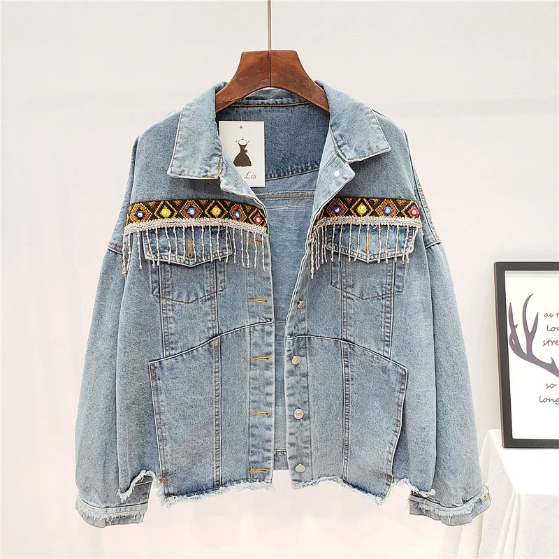 Cappotto giacca di jeans con n - Embroidery Jacket Jeans recensione e prezzo