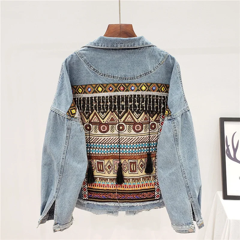 Cappotto giacca di jeans con n - Embroidery Jacket Jeans recensione e prezzo