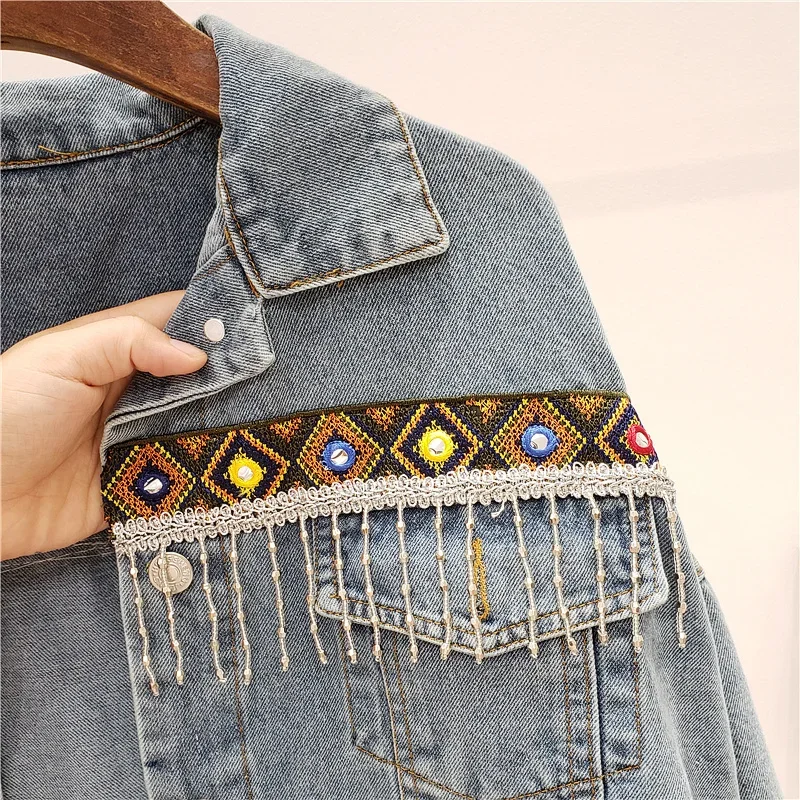Cappotto giacca di jeans con n - Embroidery Jacket Jeans recensione e prezzo