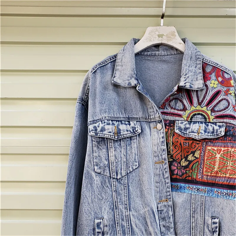 Giacca di jeans con tasca gran - Embroidery Jacket Jeans recensione e prezzo
