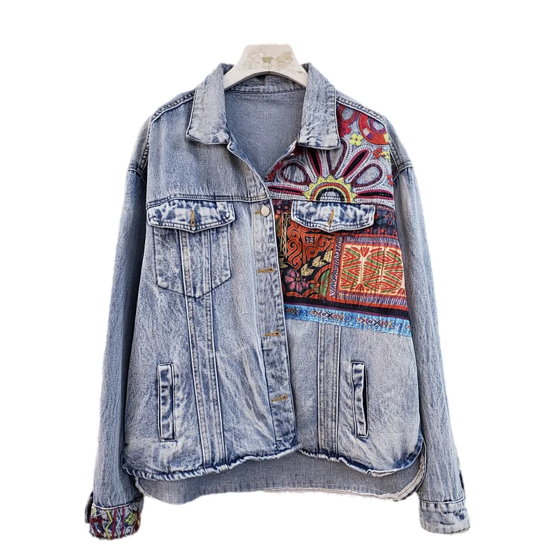 Giacca di jeans con tasca gran - Embroidery Jacket Jeans recensione e prezzo