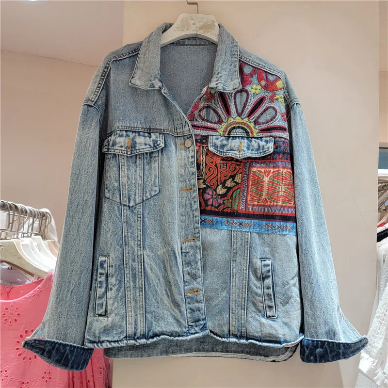 Giacca di jeans impiombata con - Embroidery Jacket Jeans recensione e prezzo
