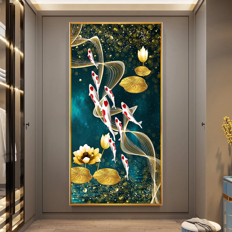 Nove pesci loto dorato pittura - Embroidery Fish recensione e prezzo
