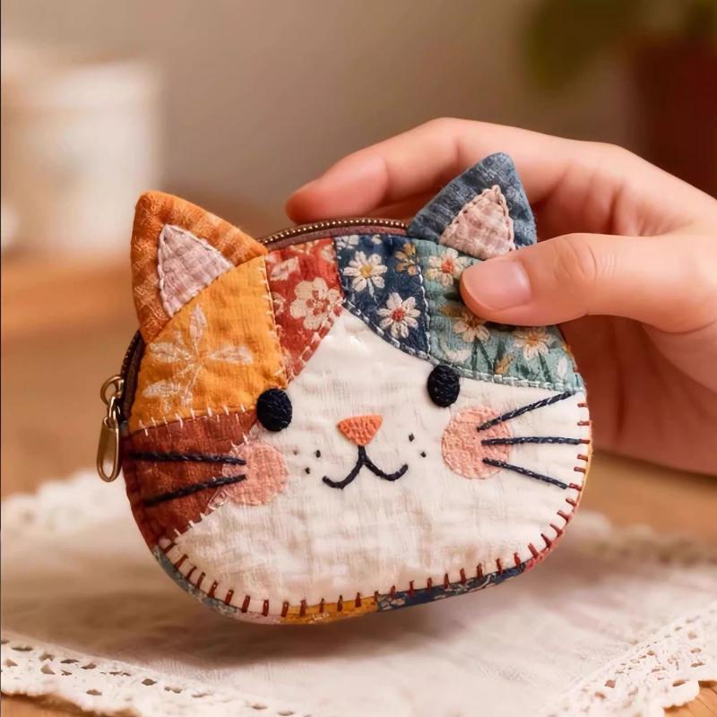 Portamonete a forma di gatto i - Embroidery Wallet recensione e prezzo