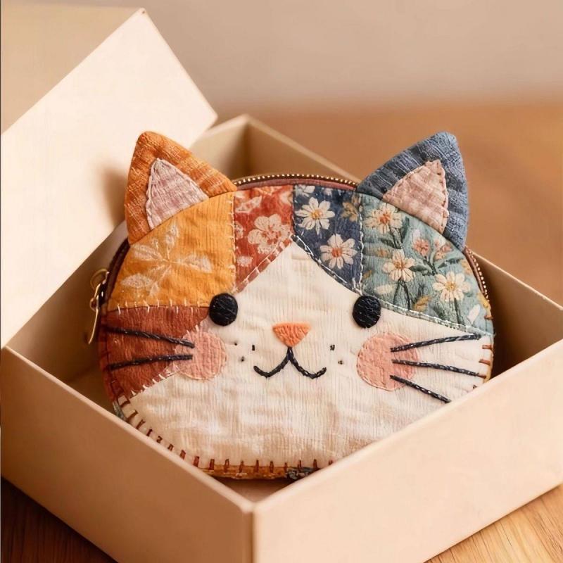 Portamonete a forma di gatto i - Embroidery Wallet recensione e prezzo