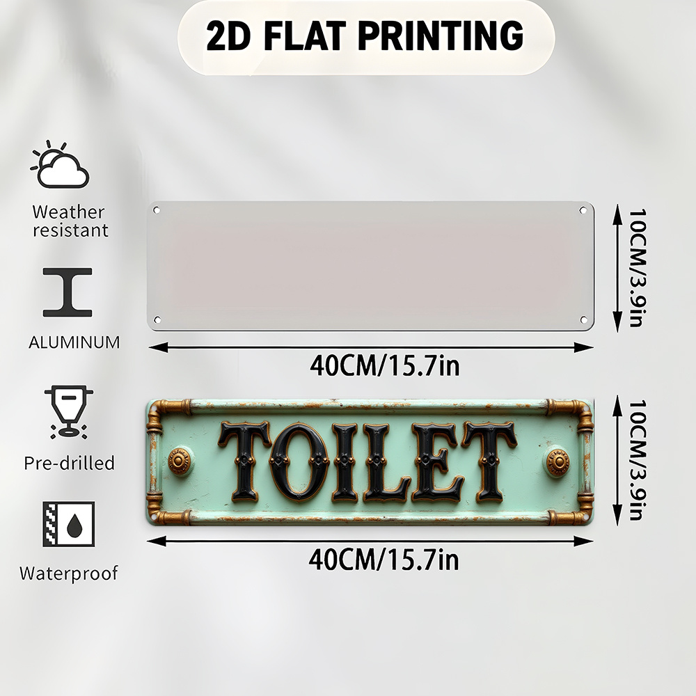 Targa per WC piatta e vintage  - Embroidery Wall Art recensione e prezzo
